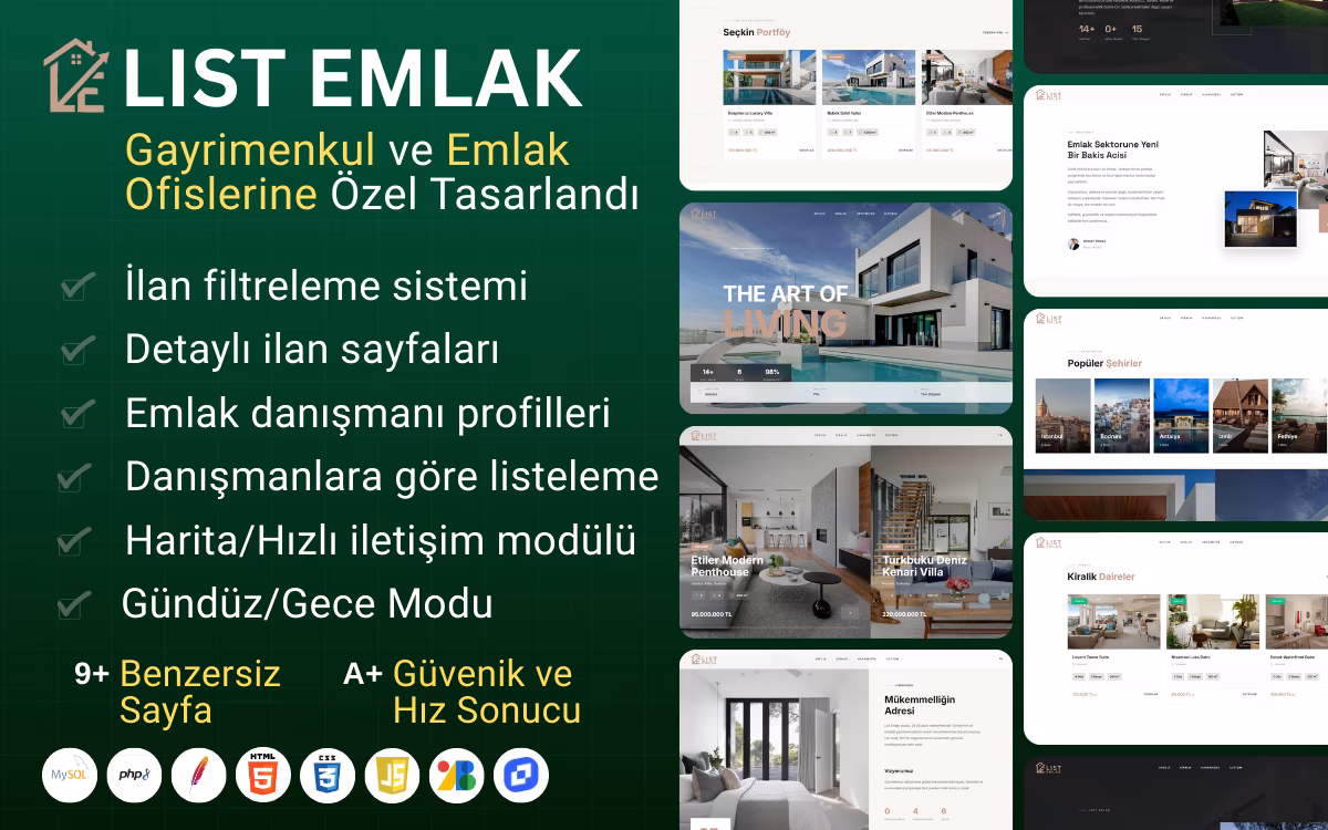 List Emlak - Premium Emlak ve Gayrimenkul Teması