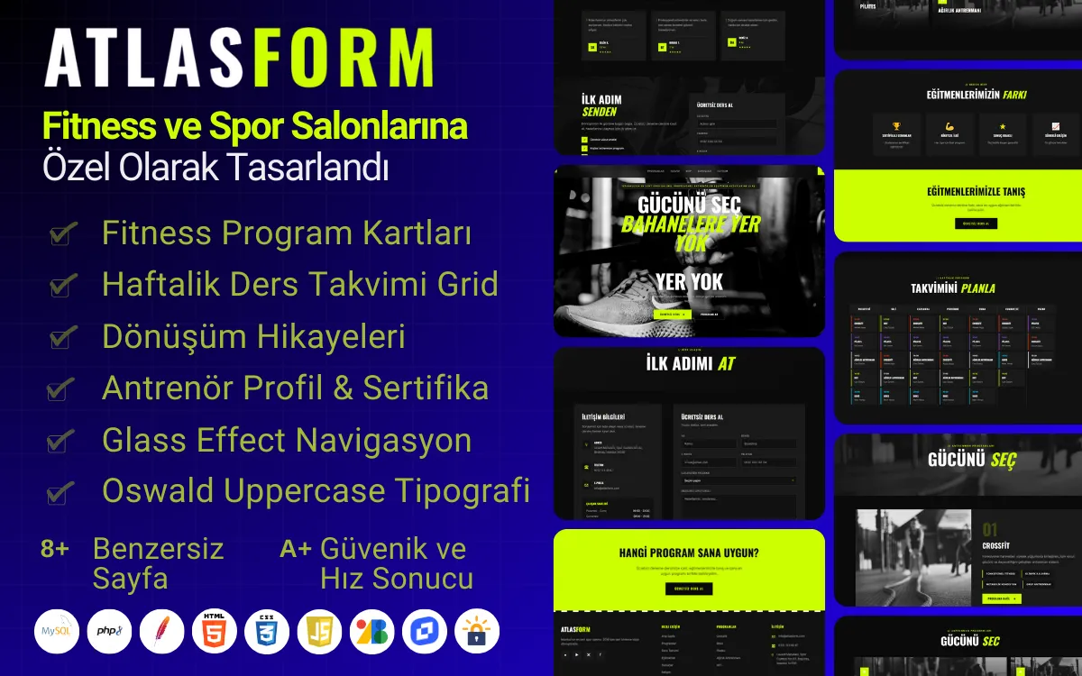 atlasform-spor-salonu-fitness-web-sitesi-temasi