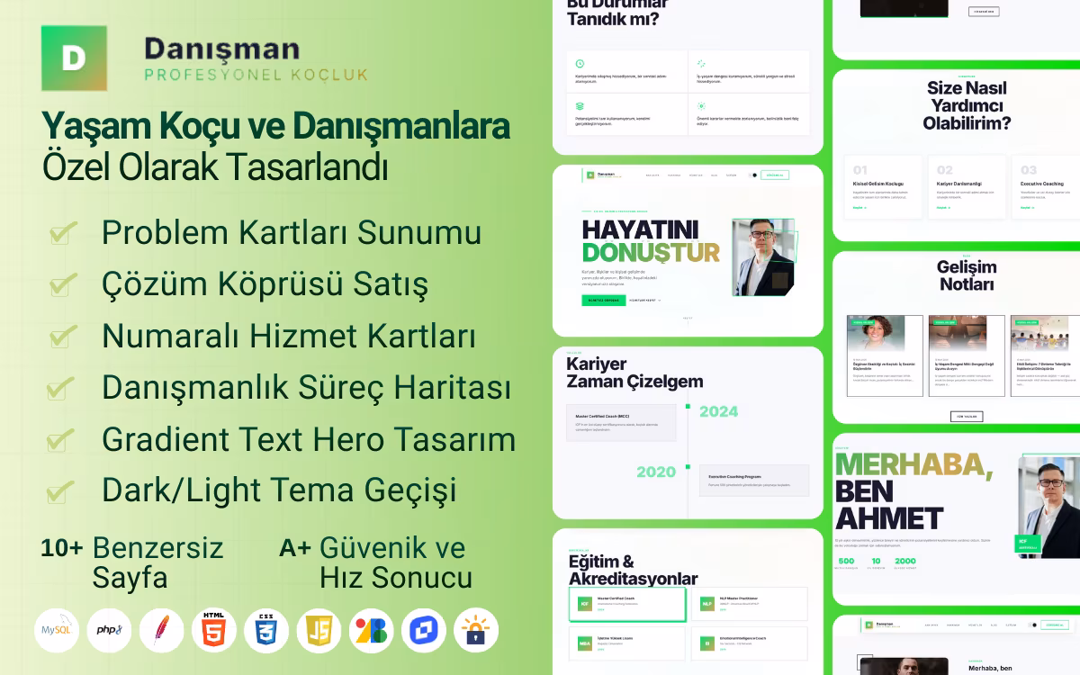 Danışman - Yaşam Koçluğu ve Danışmanlık Web Sitesi Teması