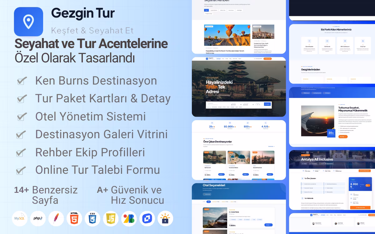 Gezgin Tur - Seyahat ve Tur Acentesi Web Sitesi Teması