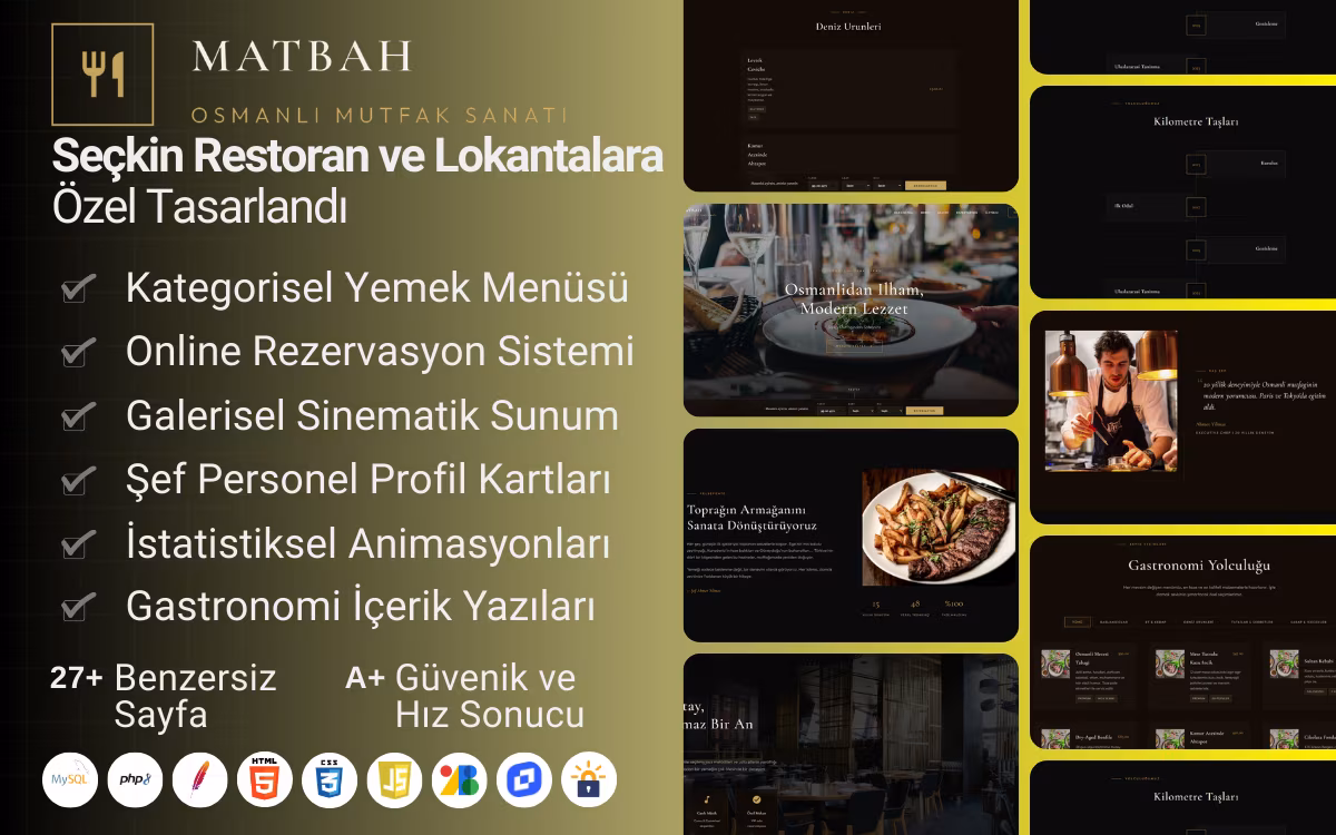 Matbah - Restoran ve Lokanta Web Sitesi Teması