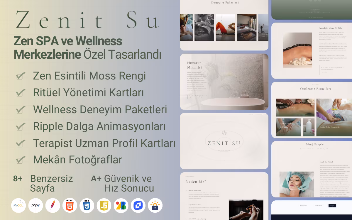 Zenit - Zen SPA ve Wellness Web Sitesi Teması