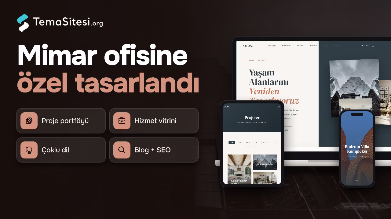 ATLAS - İskandinav Mimarlık Ofisi Web Sitesi Teması