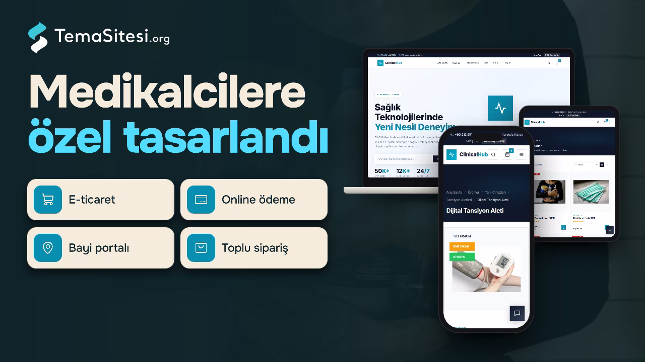 ClinicalHub - Medikal Ürün E-Ticaret Teması