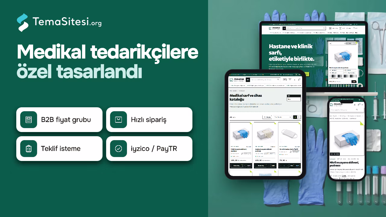 ClinicalHub - Medikal Ürün E-Ticaret Teması