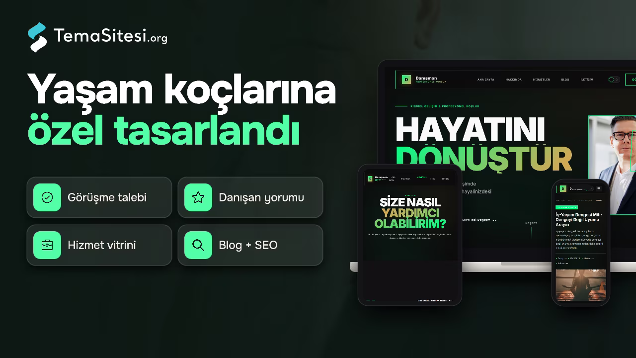 Danışman - Yaşam Koçluğu ve Danışmanlık Web Sitesi Teması