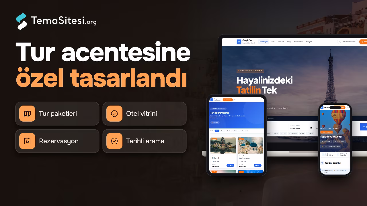 Gezgin Tur - Seyahat ve Tur Acentesi Web Sitesi Teması