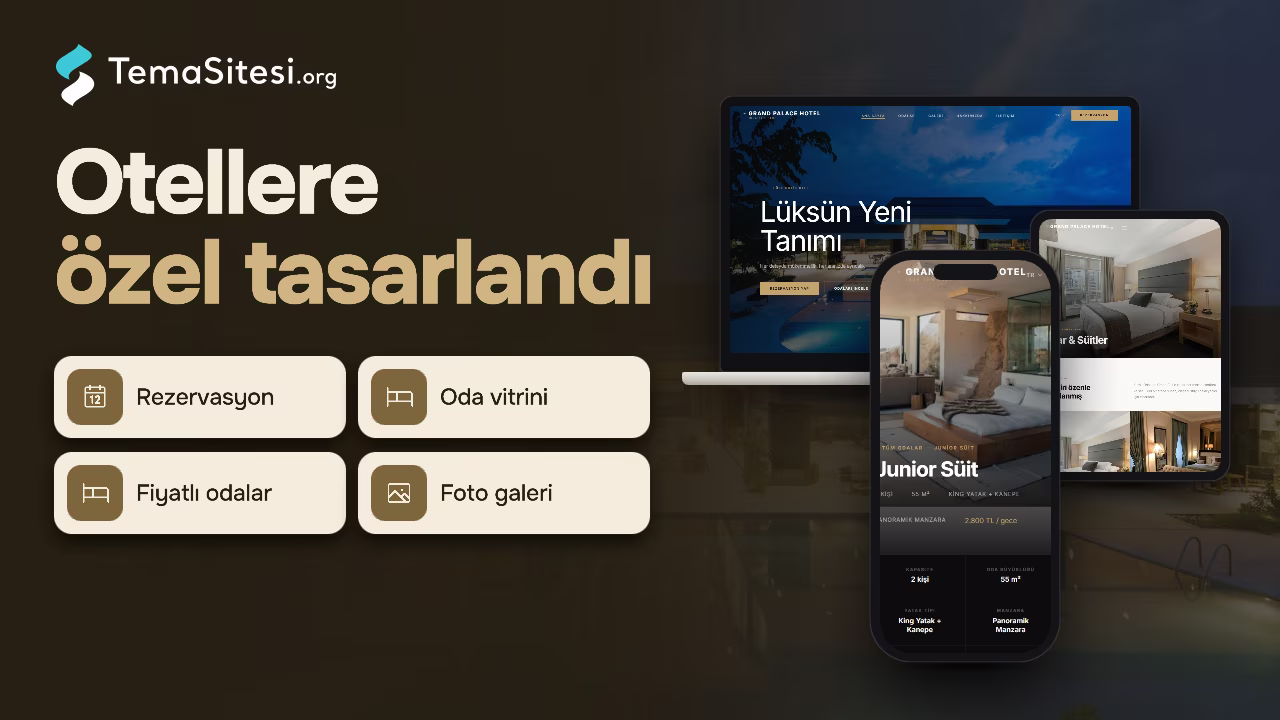 Grand Palace - Lüks Otel ve Konaklama Web Sitesi Teması