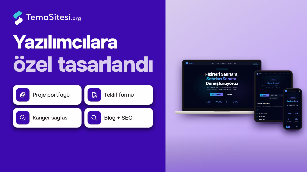 KodAlpha - Yazılım ve Teknoloji Web Sitesi Teması