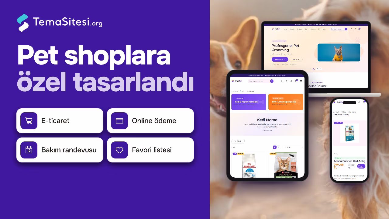 PatiPet - Evcil Hayvan E-Ticaret & Hizmet Platformu