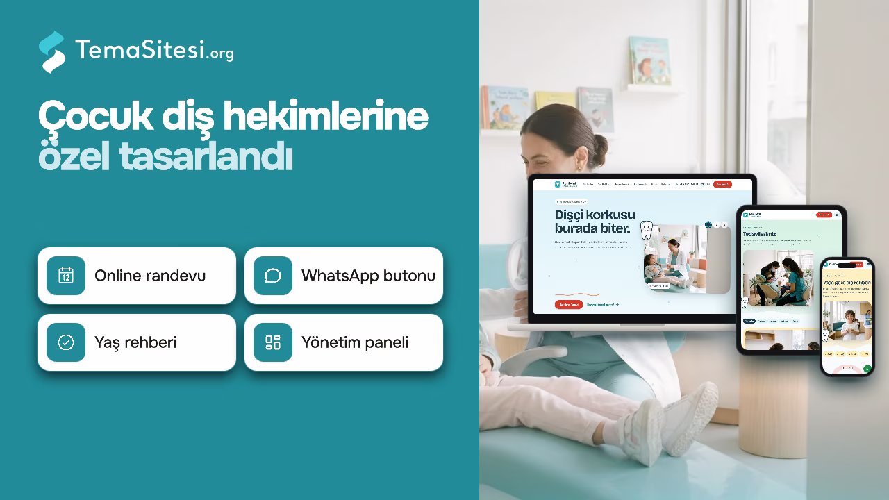 PeriDent - Çocuk Diş Kliniği ve Pedodonti Uzmanı Web Sitesi Teması
