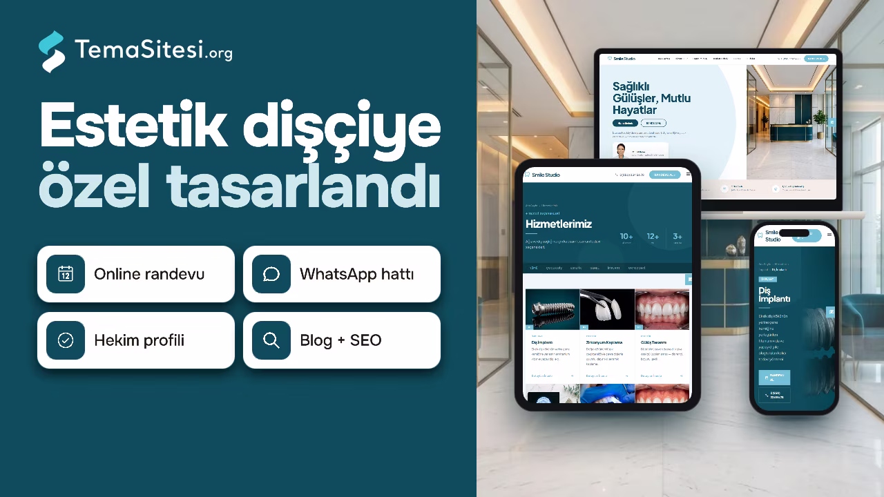 Smile Studio - Diş Kliniği Web Sitesi Teması