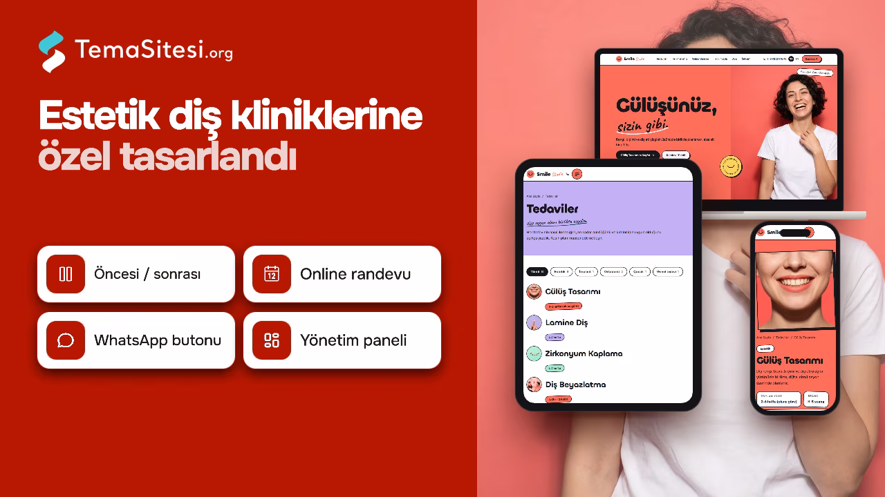 Smile Studio - Diş Kliniği Web Sitesi Teması