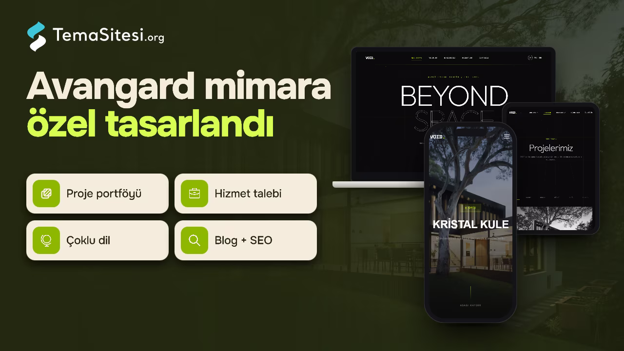 VOID - Avangard Mimarlık Web Sitesi Teması