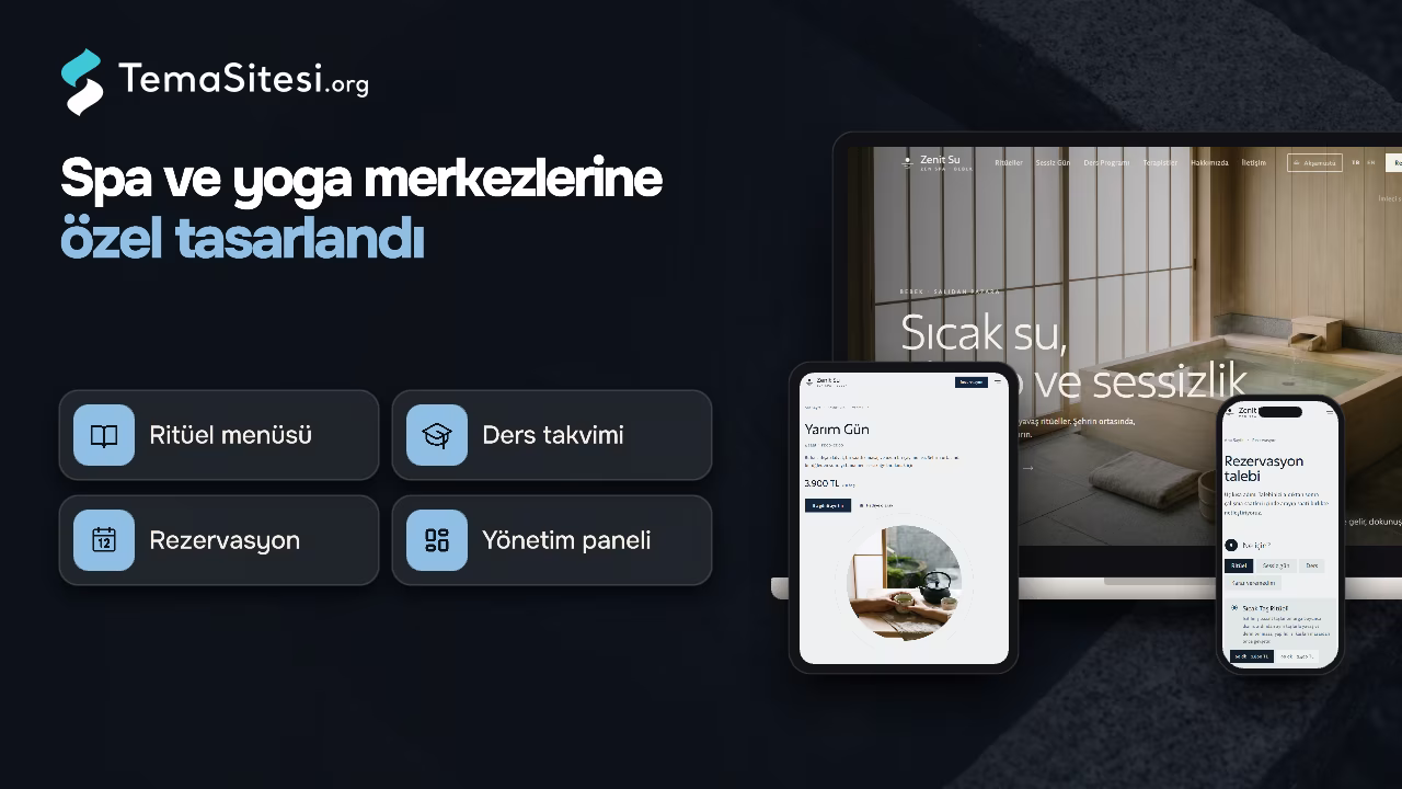 Zenit - Zen SPA ve Wellness Web Sitesi Teması